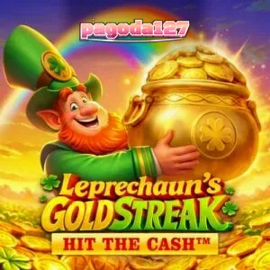 Tampilan visual slot Leprechaun’s Gold Streak dengan tema Irlandia dan simbol emas.